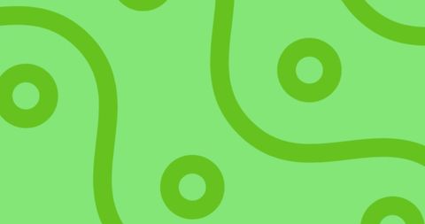 Abstract green pattern with curves and circles