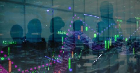 Global Business Innovation with Data Interface Silhouettes - Download Free Stock Images Pikwizard.com
