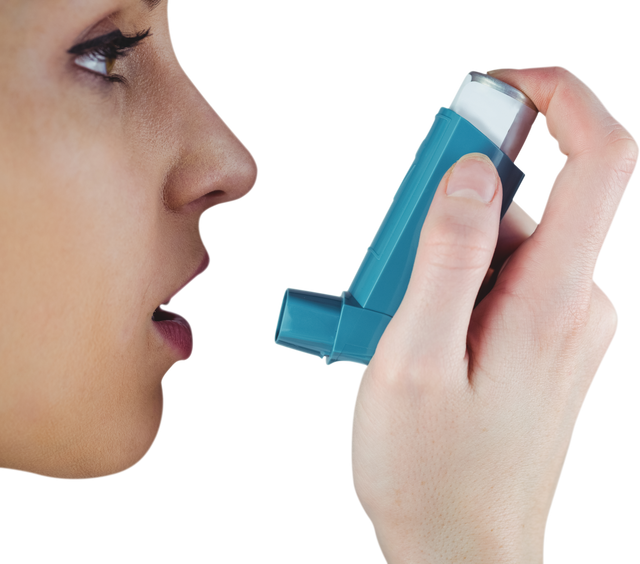 Woman Using Transparent Inhaler Closeup for Asthma Relief - Download Free Stock Videos Pikwizard.com