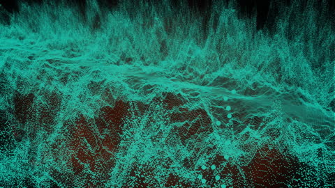 Dynamic Wave of Dots Illustrating Futuristic Data Network