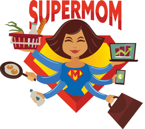 Supermom Illustration with Multiple Hands on Transparent Background - Download Free Stock Videos Pikwizard.com