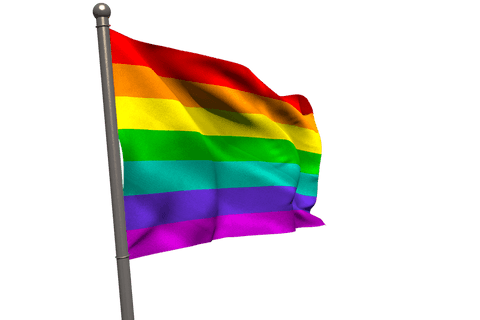 LGBT Rainbow Flag with Transparent Background Waving on Pole - Download Free Stock Videos Pikwizard.com