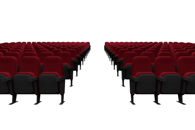 Transparent Rows of Red Theater Chairs Side View - Download Free Stock Videos Pikwizard.com