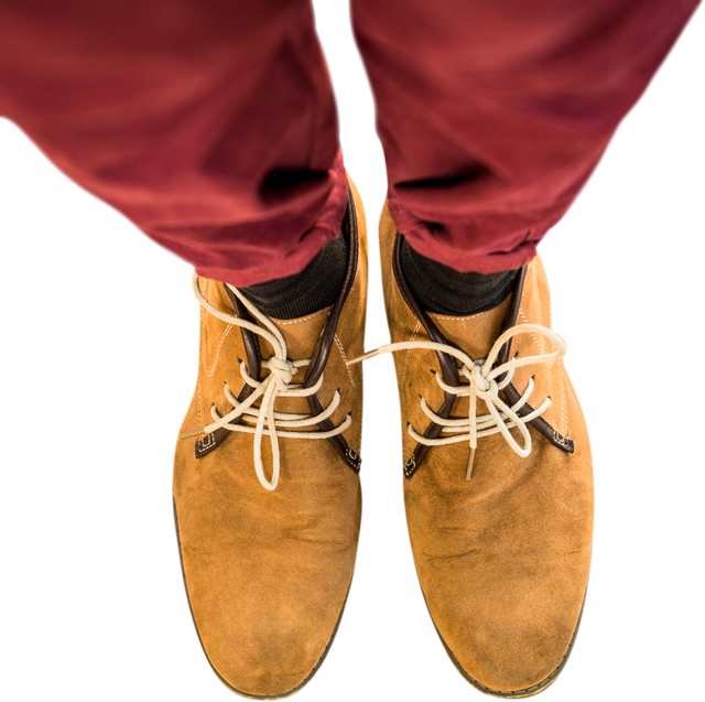 Man Legs Wearing Brown Shoes in Red Pants on Transparent Background - Download Free Stock Videos Pikwizard.com