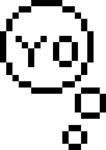 pixel art text bubble with yo message on transparent background - Download Free Stock Videos Pikwizard.com