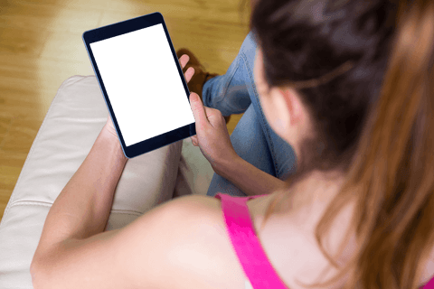 Caucasian Woman Holding Tablet With Copy Space on Transparent Background - Download Free Stock Videos Pikwizard.com