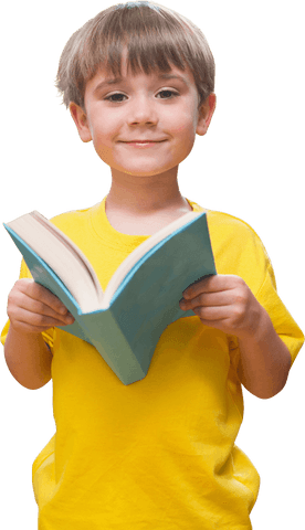 Happy Child Reading Book on Transparent Background - Download Free Stock Videos Pikwizard.com