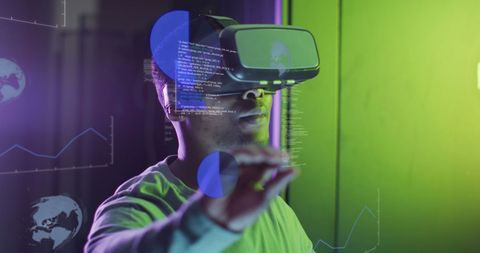 African American IT Professional Using Virtual Reality for Data Analysis - Download Free Stock Images Pikwizard.com