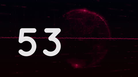 Digital Data Screen with Floating Numbers in Motion