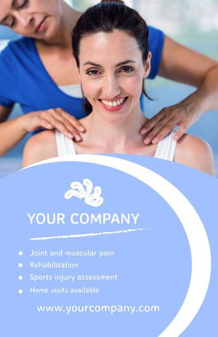 Smiling Woman Receiving Shoulder Massage for Wellness Promotion - Download Free Stock Templates Pikwizard.com
