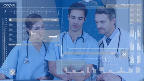 Innovative Medical Technology Interface with Team of Doctors