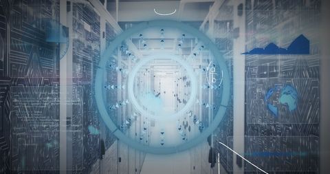Futuristic Data Center Network Concept with Digital Visualization - Download Free Stock Images Pikwizard.com