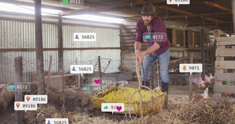 Farmer Engaging With Animals While Gaining Online Popularity