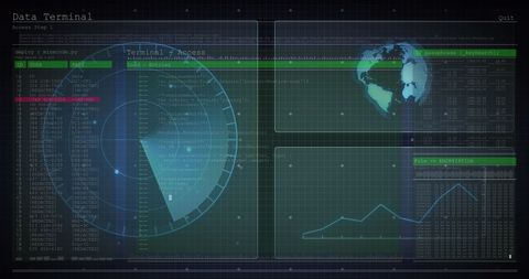 Digital Data Processing Interface with Global Connections - Download Free Stock Images Pikwizard.com