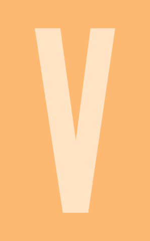 minimalist pale cream letter v on peach block transparent background - Download Free Stock Videos Pikwizard.com