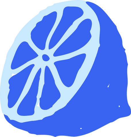 transparent two-tone blue citrus wedge illustration - Download Free Stock Videos Pikwizard.com