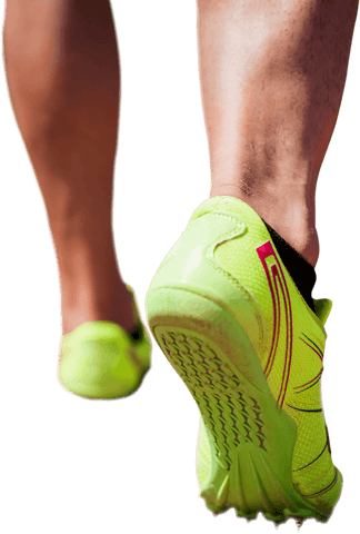 transparent legs walking in green athletic shoes focusing on fitness - Download Free Stock Videos Pikwizard.com