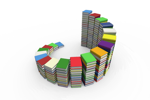 twisted stack of colorful books on transparent background - Download Free Stock Videos Pikwizard.com