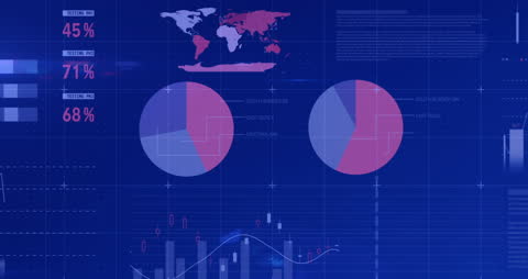 Digital Data Processing and Global Analytics Visualization