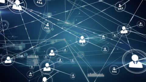 visualization of a network with profile icons and data analysis graphics highlighting global connectivity and interaction principles. suitable for illustrating technology advancements, corporate presentations, tech advertising, or educational materials related to it and communications sectors.