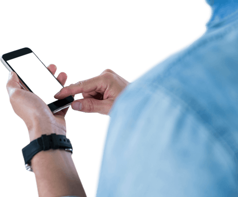 Transparent Background Hands Using Smartphone Wearable - Download Free Stock Videos Pikwizard.com