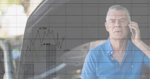 Businessman Analyzing Financial Trends at Fuel Station Concept - Download Free Stock Images Pikwizard.com