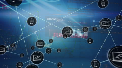 Network Connections over Data Processing Interface Animation