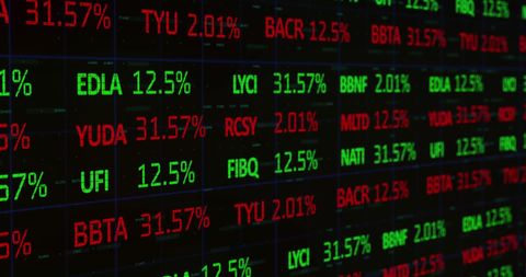 Digital Financial Data Display with Dynamic Stock Prices - Download Free Stock Images Pikwizard.com