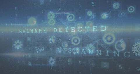 Cybersecurity Warning with Digital Network Elements - Download Free Stock Images Pikwizard.com