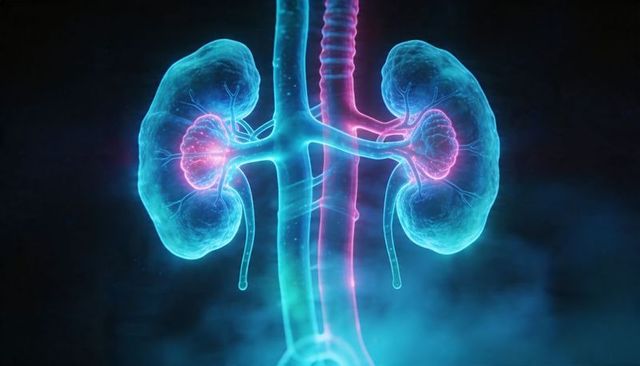 Luminescent 3D Visualization of Human Kidneys with Renal Pelvises, Aorta and Ureters