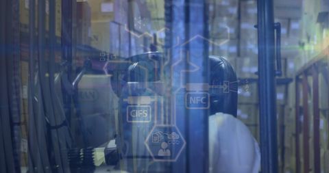 Smart Warehouse IoT Technology for Efficient Inventory Management - Download Free Stock Images Pikwizard.com