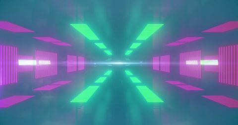 Futuristic Neon Pattern Loop with Vibrant Colors - Download Free Stock Images Pikwizard.com