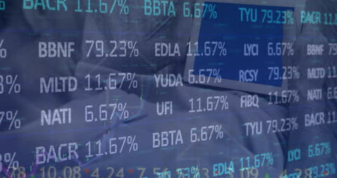 Stock Market Data Analysis with Digital Tablet Concept