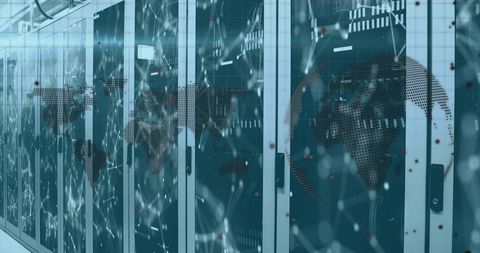 Global Data Processing with Digital Interface Background - Download Free Stock Images Pikwizard.com
