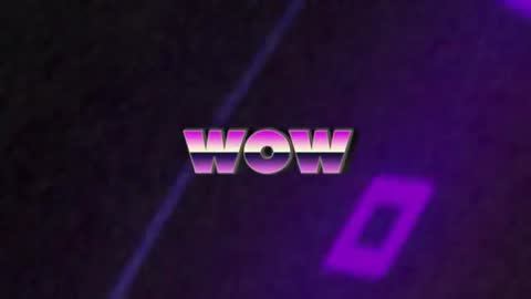 Futuristic Neon WOW with Glitch Effects