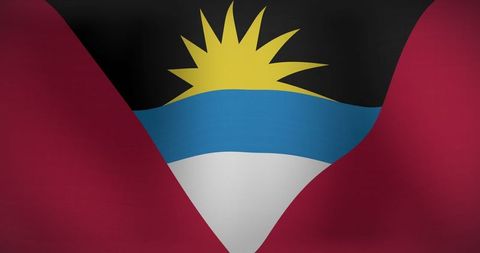 Waving Flag of Antigua and Barbuda – National Pride and Patriotism