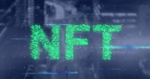 Digital NFT Animation with Global Networking Concept