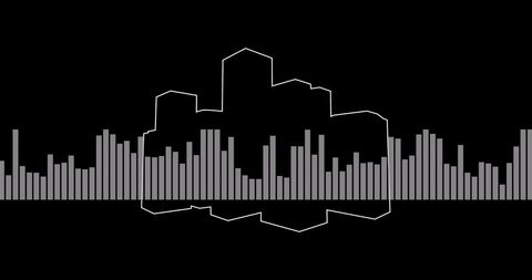 Skyline and Equalizer Fusion in Music Technology Design - Download Free Stock Images Pikwizard.com