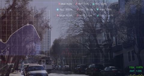 Data Processing and Global Networks Over Urban Cityscape - Download Free Stock Images Pikwizard.com