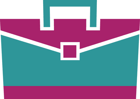 Stylized Transparent Background Colorful Briefcase Illustration