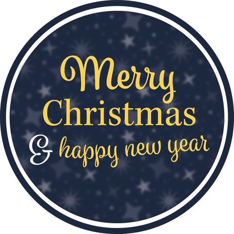 transparent round christmas and new year label design - Download Free Stock Videos Pikwizard.com