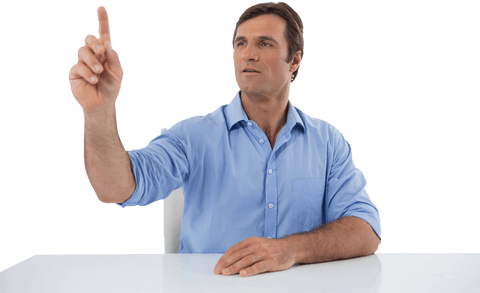 Male Executive Interacting with Transparent Virtual Interface - Download Free Stock Videos Pikwizard.com