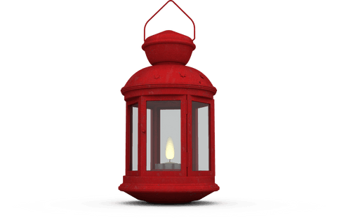 red transparent christmas lantern with lit candle flame - Download Free Stock Videos Pikwizard.com