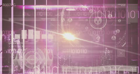 Futuristic Digital Interface with Abstract Data Visualization