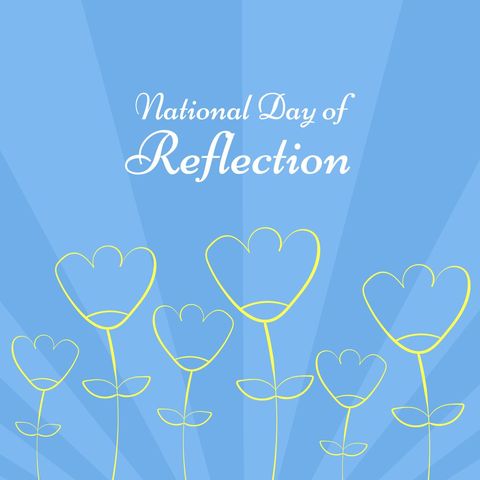 National Day of Reflection with Stylized Flower Design - Download Free Stock Templates Pikwizard.com