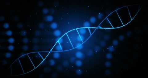 Glowing DNA Strand on Dark Background Highlighting Genetics - Download Free Stock Images Pikwizard.com