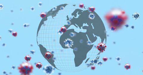 Global pandemic impact with floating viruses