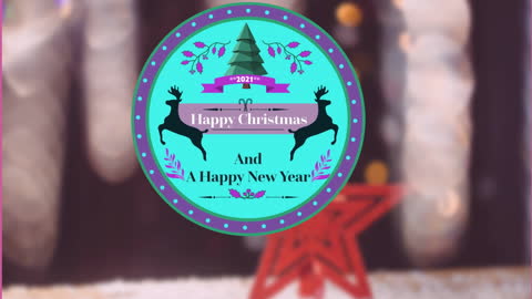 Festive Christmas Animation with Reindeer and Tree