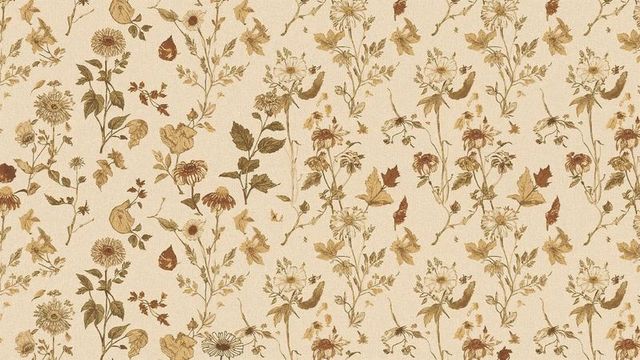 Vintage floral botanical pattern with elegant detailing
