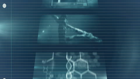 Futuristic Data Processing and Light Trails Animation